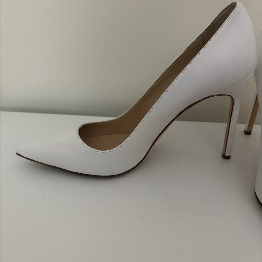 Manolo Blahnik White Heels - Picture 2 of 7